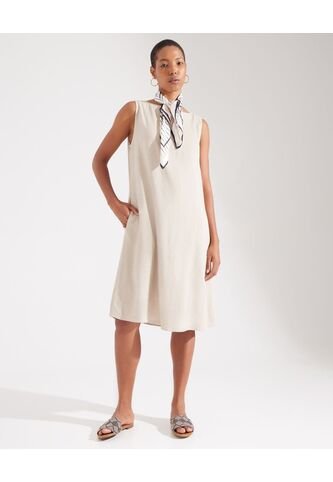 Vestido Para Mujer Manga Sisa Color Beige Marca Patprimo #30170910 Patprimo