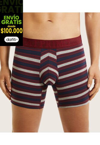 Boxer X1 Para Hombre Fleat Seamer Medio Color Vino Marca Patprimo #44000201 Patprimo