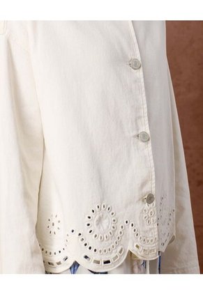 Chaqueta  Para Mujer Trucker Color Blanco Marca Patprimo #30080605