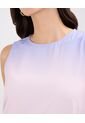 Vestido Satinado Estampado  Para Mujer Azul Patprimo de Patprimo