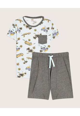 Pijama Para Niño M/C P/C Color Gris Oscuro Marca Patprimo #66040051 Patprimo