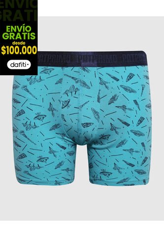 Boxer Para Niño Fleat Seamer Medio Color Aguamarina Marca Patprimo #66000109 Patprimo
