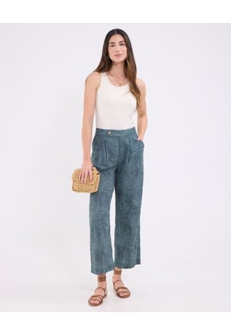 Pantalon Estampado   Para Mujer Verde Patprimo Patprimo