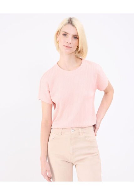 Camiseta Para Mujer Manga Corta Cuello Redondo Color Rosa Marca Patprimo #30093681