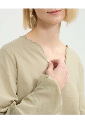 Blusa Manga Sisa  Para Mujer Verde Patprimo