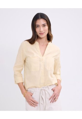 Blusa Manga Larga Unicolor   Para Mujer Amarillo Patprimo Patprimo