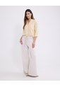 Blusa Manga Larga Unicolor   Para Mujer Amarillo Patprimo de Patprimo