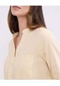Blusa Manga Larga Unicolor   Para Mujer Amarillo Patprimo de Patprimo