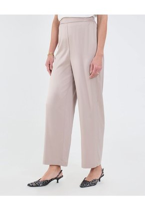 Pantalón Casual Tiro Alto  Para Mujer Café Patprimo