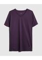 Camiseta Manga Corta Cuello V Con Grabado Laser  Para Hombre Morado Patprimo de Patprimo