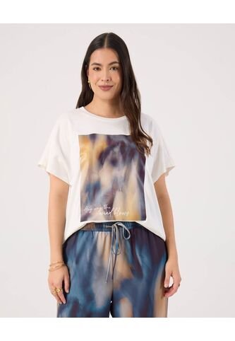 Camiseta Para Mujer Manga Corta Cuello Redondo Color Blanco Marca Patprimo #14091434 Patprimo