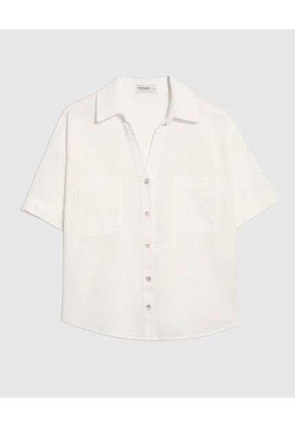 Camisa Para Mujer Manga Corta Color Crema Marca Patprimo #30010677