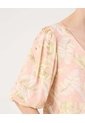 Blusa Emanga Globo Estampada  Para Mujer Rosa Patprimo de Patprimo