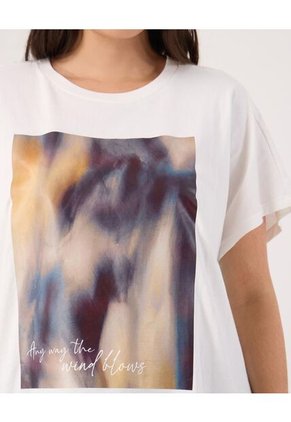 Camiseta Para Mujer Manga Corta Cuello Redondo Color Blanco Marca Patprimo #14091434