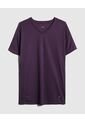 Camiseta Manga Corta Cuello V Con Grabado Laser  Para Hombre Morado Patprimo de Patprimo
