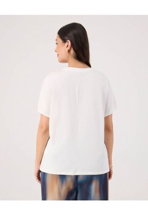 Camiseta Para Mujer Manga Corta Cuello Redondo Color Blanco Marca Patprimo #14091434
