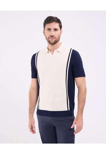 Polo Para Hombre Cuello Tejido Sin Bolsillo Color Crema Marca Patprimo #44112728