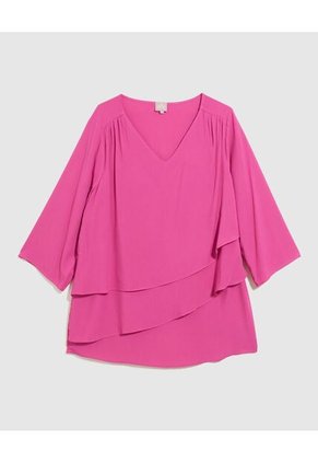 Blusa Para Mujer Manga Corta Color Rosado Marca Patprimo #14121308