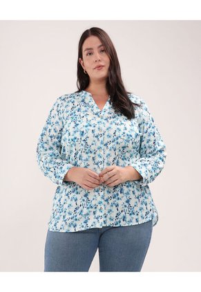 Blusa Para Mujer Manga Larga Color Azul  Marca Patprimo #14121338