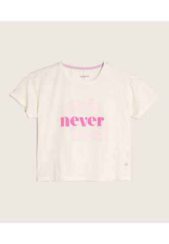 Camiseta Para Niña Manga Corta Color Blanco Marca Patprimo #86090334 Patprimo