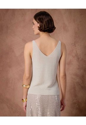 Camiseta  Para Mujer Manga Sisa Cuello Redondo Color Crema Marca Patprimo #30093894