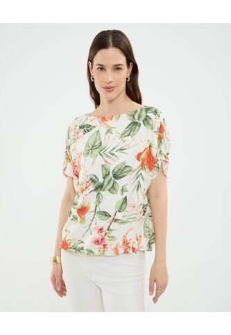 Blusa Para Mujer Manga Corta Color Crudo Marca Patprimo #30123484 Patprimo