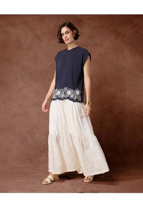 Falda Para Mujer Medio Color Blanco Marca Patprimo #30140421