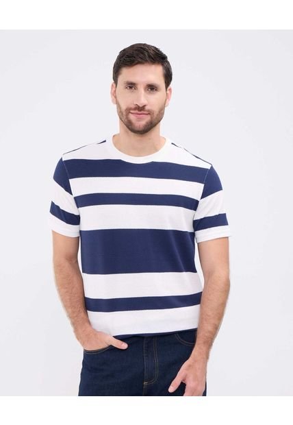 Camiseta Para Hombre Manga Corta Cuello Redondo Color Azul Marca Patprimo #44090919
