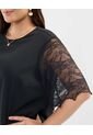 Blusa Con Encaje  Para Mujer Negro Patprimo de Patprimo