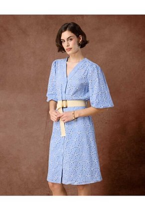 Vestido Para Mujer M 3/4 Medio Color Azul Marca Patprimo #30171096