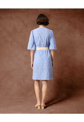 Vestido Para Mujer M 3/4 Medio Color Azul Marca Patprimo #30171096