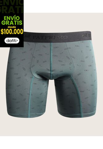 Boxer X1 Para Hombre Fleat Seamer Medio Color Verde Marca Patprimo #44000412 Patprimo