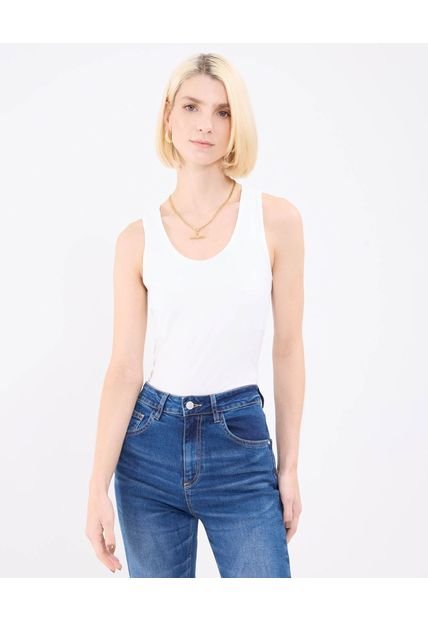 Camiseta Para Mujer Manga Sisa Cuello Redondo Color Blanco Marca Patprimo #30093802