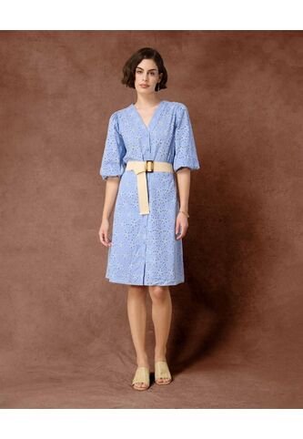 Vestido  Para Mujer M 3/4 Medio Color Azul Marca Patprimo #30171096 Patprimo