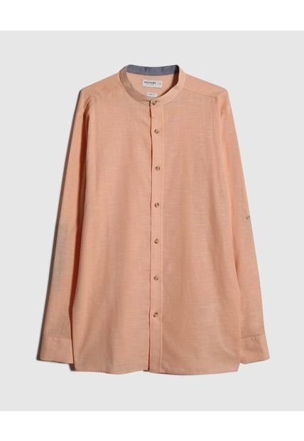 Camisa Para Hombre Manga Larga Sin Bolsillo Color Naranja Marca Patprimo #44013011