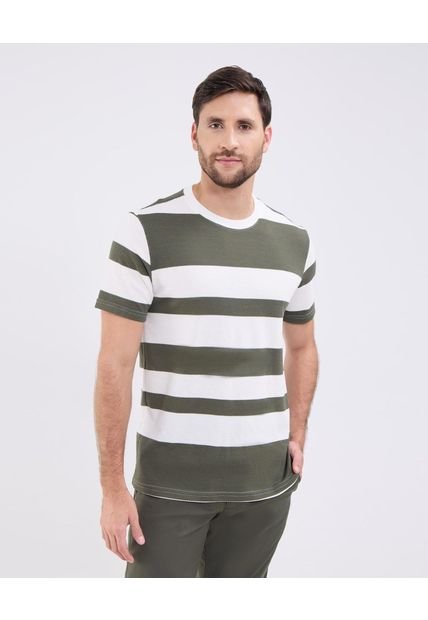 Camiseta Para Hombre Manga Corta Cuello Redondo Color Verde Marca Patprimo #44090919