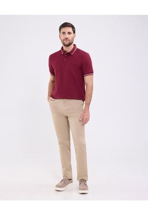 Polo Para Hombre Cuello Tejido Sin Bolsillo Color Vino Marca Patprimo #44112739