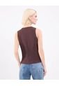 Chaleco Para Mujer Plano Color Café Marca Patprimo #30250041 de Patprimo