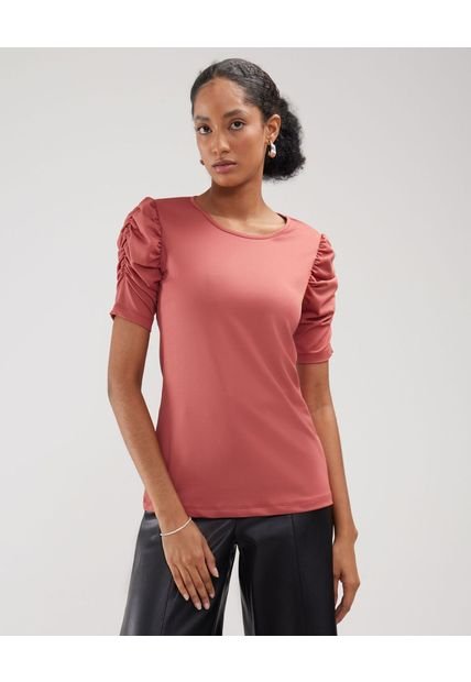 Camiseta Para Mujer Manga Corta Color Rosado Marca Patprimo #30093545