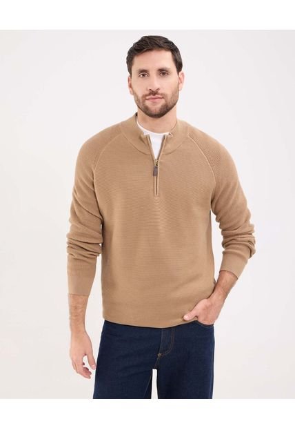 Saco Para Hombre Cuello Alto O Cuello Tortuga Color Café Marca Patprimo #44330223
