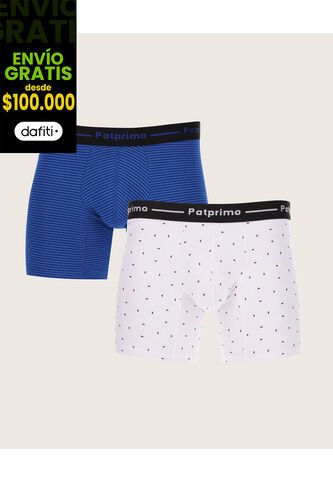 Boxer X2 Para Hombre Fleat Seamer Medio Color Surtido Marca Patprimo #44410004 Patprimo