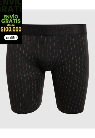 Boxer X1 Para Hombre Fleat Seamer Largo Color Negro Marca Patprimo #44000459 Patprimo