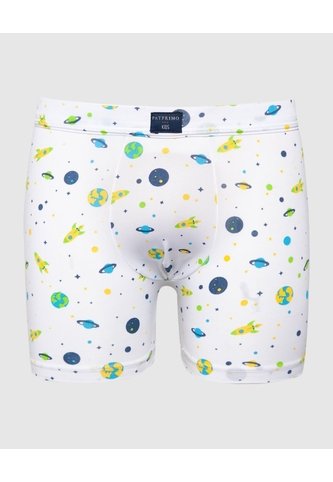Bóxer Estampado De Planetas  Infantil Niño Blanco Patprimo Patprimo