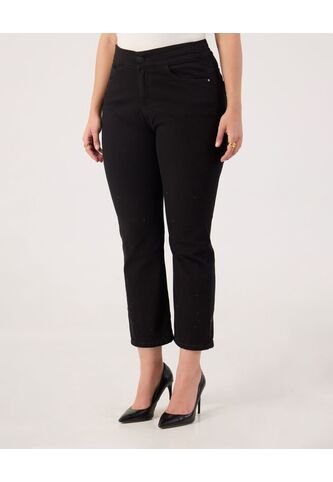 Jean Para Mujer Straight Color Negro Marca Patprimo #14160251 Patprimo