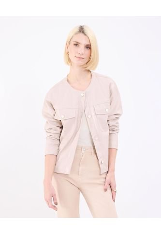 Chaqueta Para Mujer Pu Color Beige Marca Patprimo #30080575 Patprimo