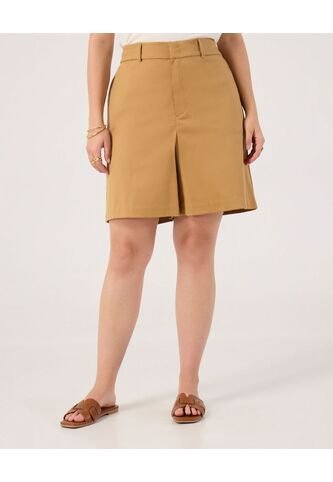 Bermuda Para Mujer Regular Largo Color Café Marca Patprimo #14100135 Patprimo