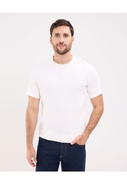 Camiseta Para Hombre Manga Corta Color Blanco Marca Patprimo #44090916