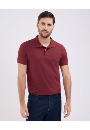 Polo Para Hombre Cuello Tejido Sin Bolsillo Color Vino Marca Patprimo #44112757