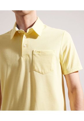 Polo Para Hombre Cuello Maquina Con Bolsillo Color Amarillo Pastel Marca Patprimo #44111091