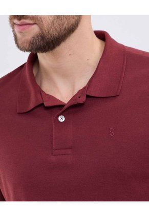 Polo Para Hombre Cuello Tejido Sin Bolsillo Color Vino Marca Patprimo #44112757